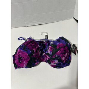 Smart Sexy Floral Push-up Bra and G-String Thong Set 38D/8 NWT